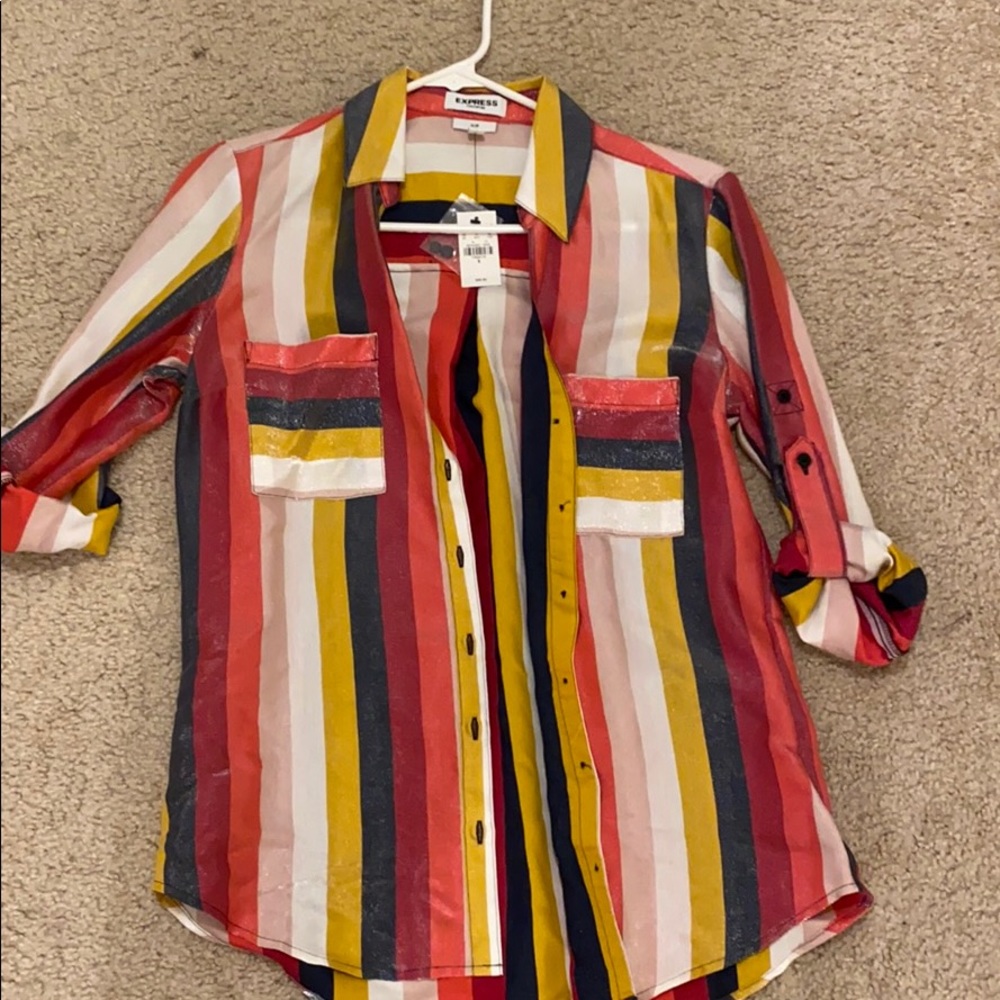 Striped Portafino Shirt that sparkles